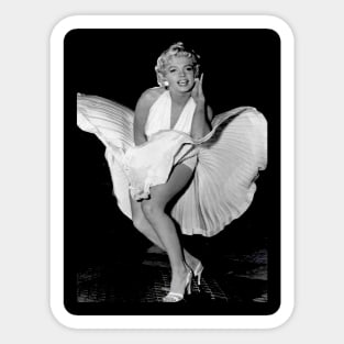 Marilyn Monroe Dress Blowing Up in Seven Year Itch Print Sticker